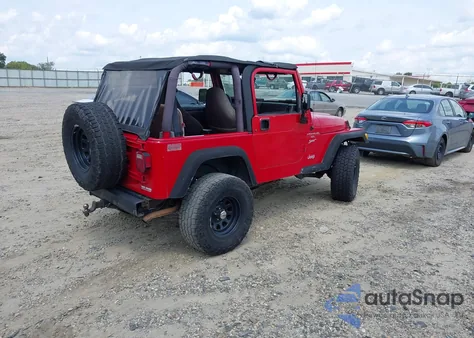 2001 Jeep Wrangler Sport из США, поврежденный, VIN 1J4FA49S91P303185